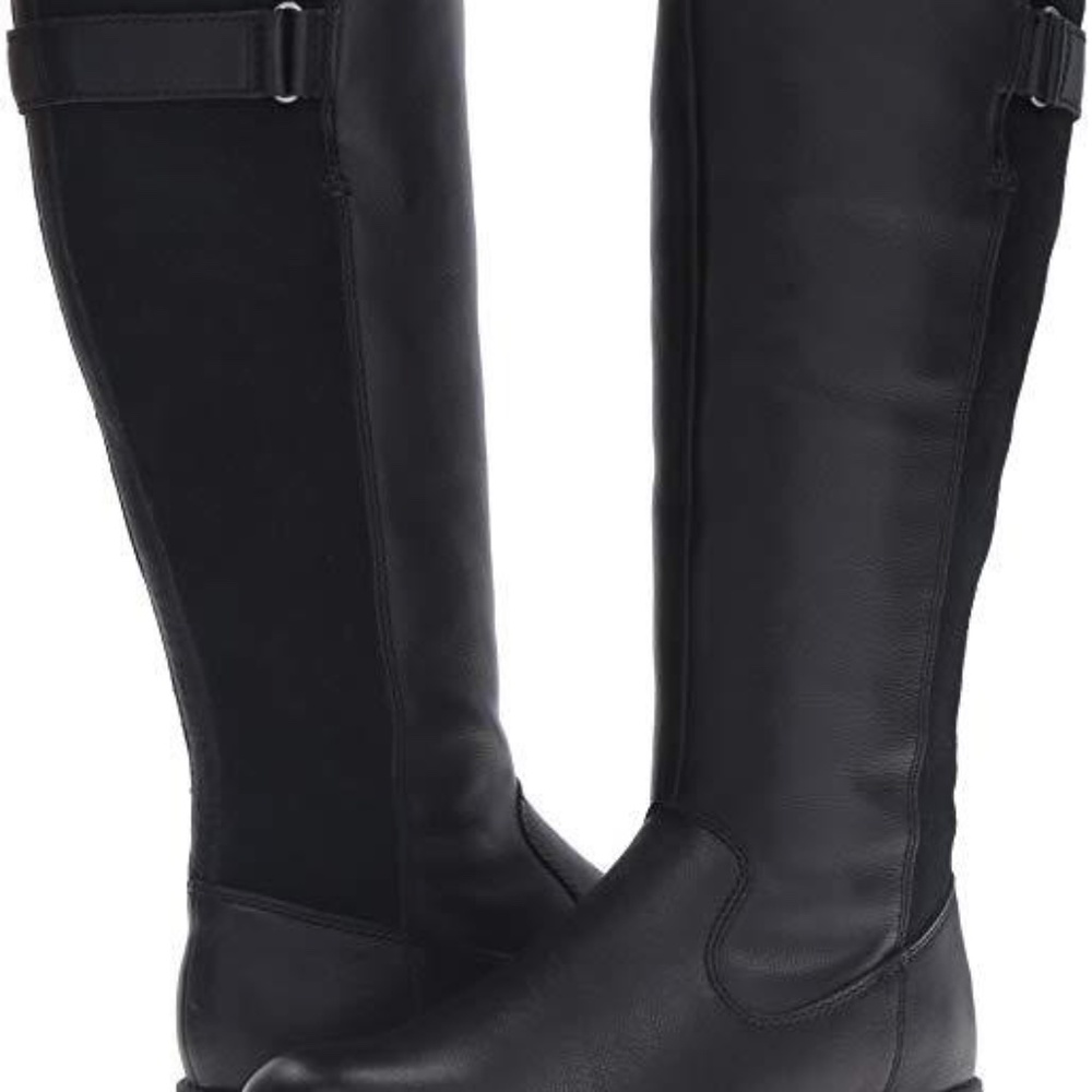 Clarks Faralyn May Waterproof Knee High Boot Black Size 6 Lined